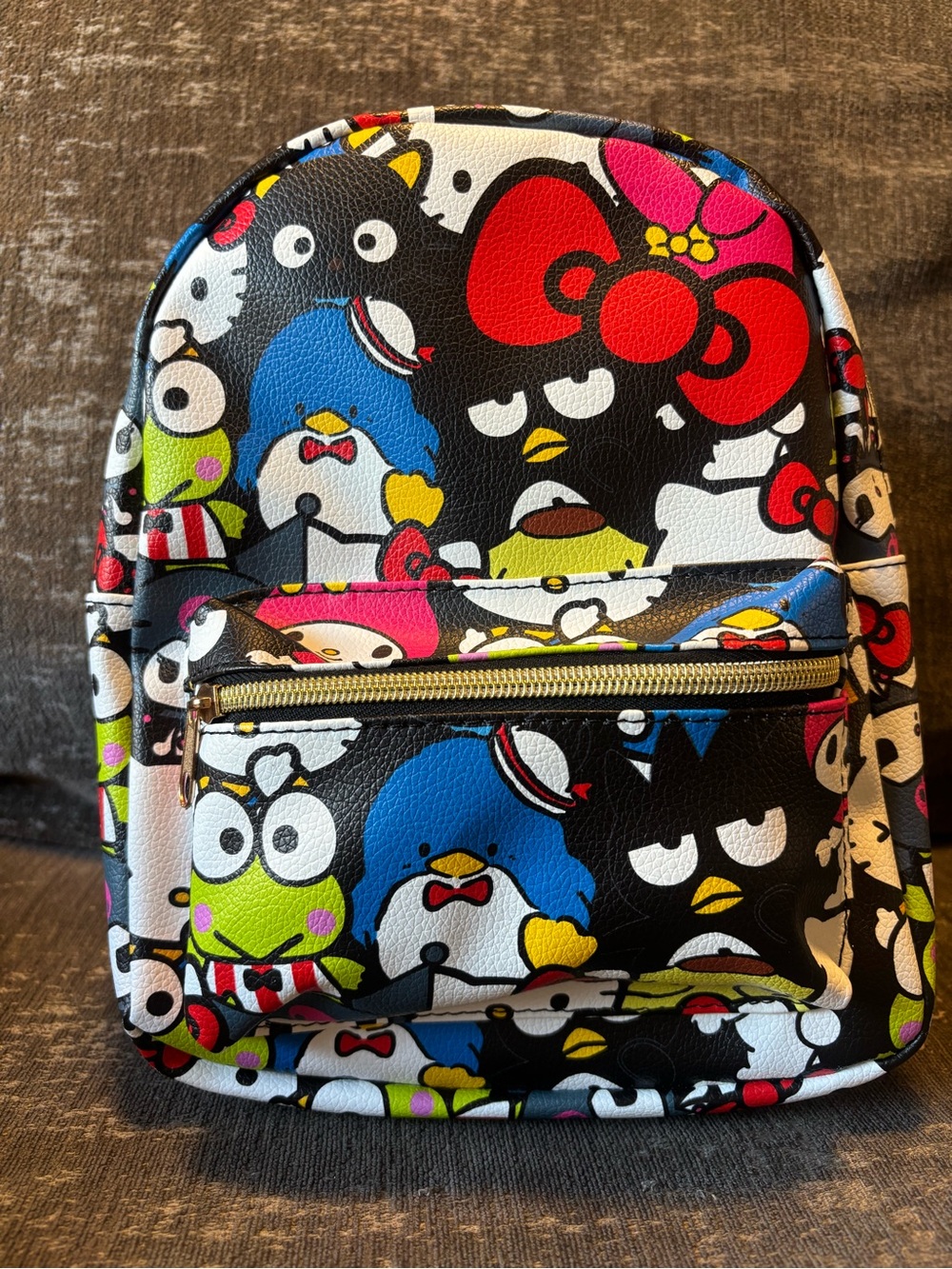 Sanrio Character Print Mini Backpack - Black Multi